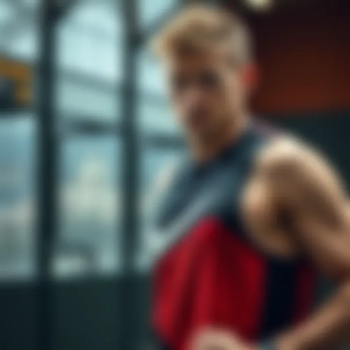 Athlete Training in Nike Vest Athlete in a Nike vest during training