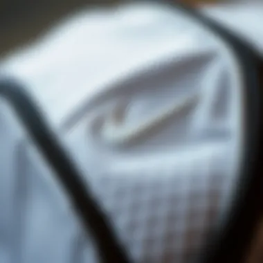 Close-up of high-quality material used in Nike side bag