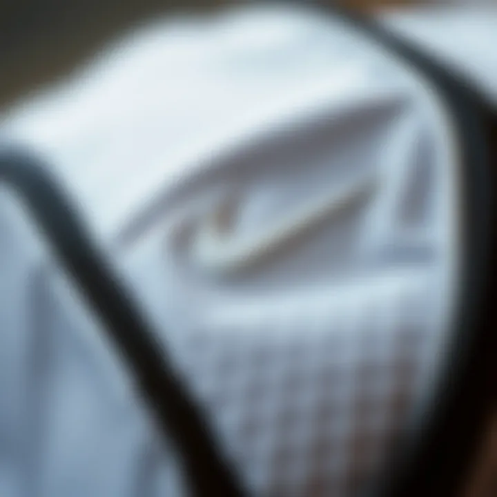 Close-up of high-quality material used in Nike side bag