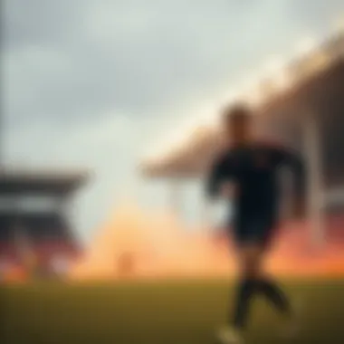 Athlete in action wearing Phantom Nike krampon on the field