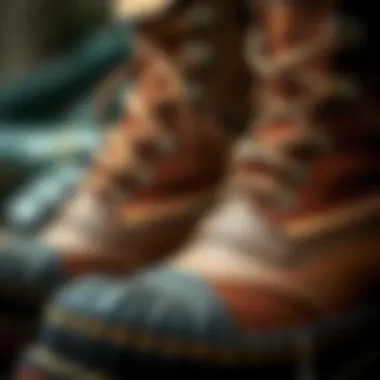 Craftsmanship: Premium Materials in Boots Close-up of premium materials used in waterproof boots.