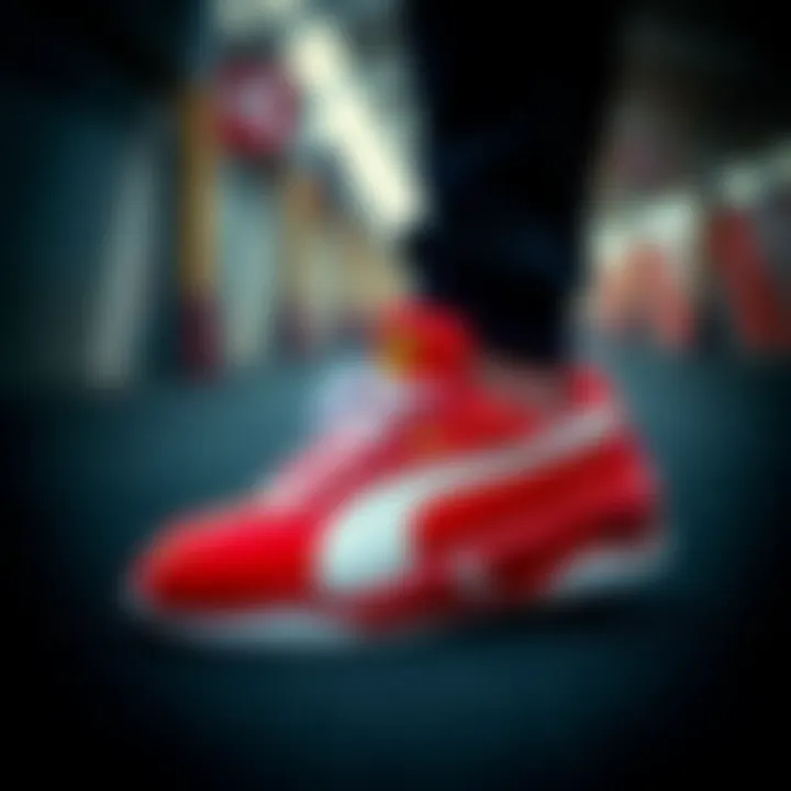 Stylish Puma Ferrari collaboration sports shoe design