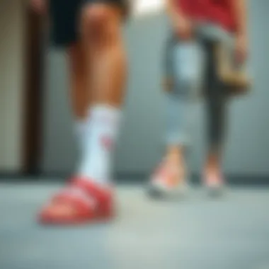 Fashionable Puma sandals paired with sporty outfits