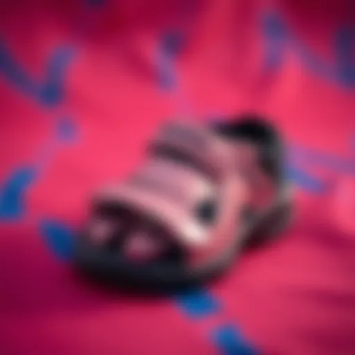 Stylish Reebok Sandals Stylish Reebok sandals on a vibrant background