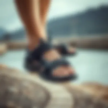 Showcasing the versatility of Reebok sandals in different activities