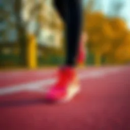 Vibrant Puma footwear on a dynamic running track