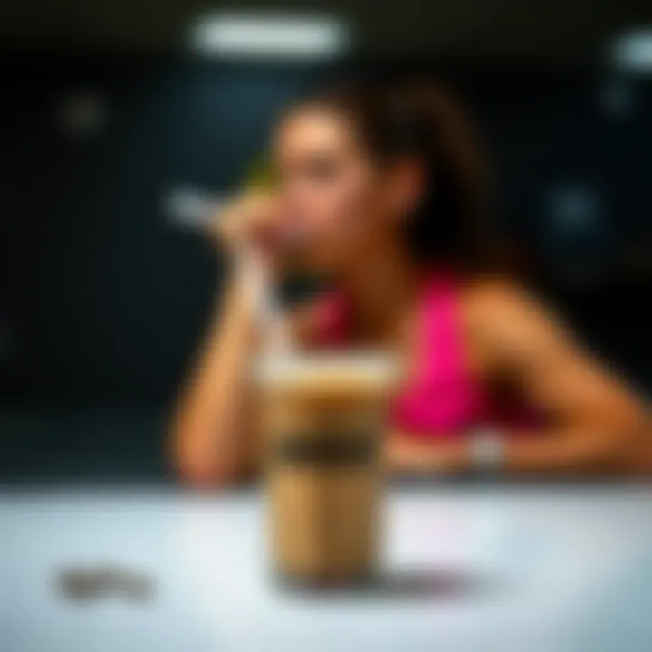 A fitness enthusiast enjoying a protein shake after workout