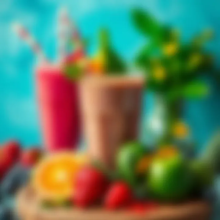 A vibrant morning smoothie packed with fruits and greens