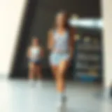 Stylish athletic wear designed for shorter individuals