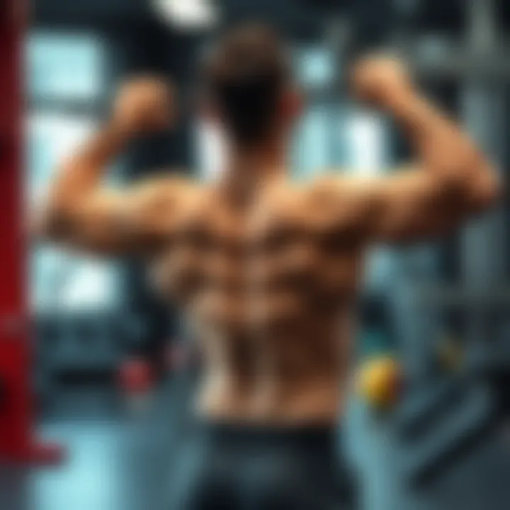 Proper Form in Back Pull Exercise Demonstration of back pull exercise showcasing proper form