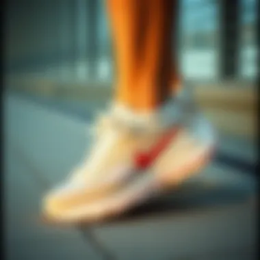 Comfort features of Skecher shoes illustrated through flexible sole