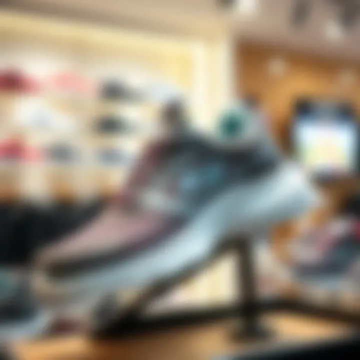 Skecher women's shoes on display showcasing modern design