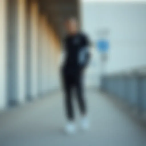 Stylish athletic outfit showcasing modern design