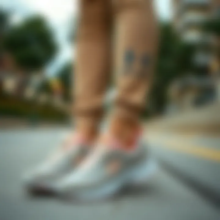 Fashionable pairing of Skechers with casual outfits