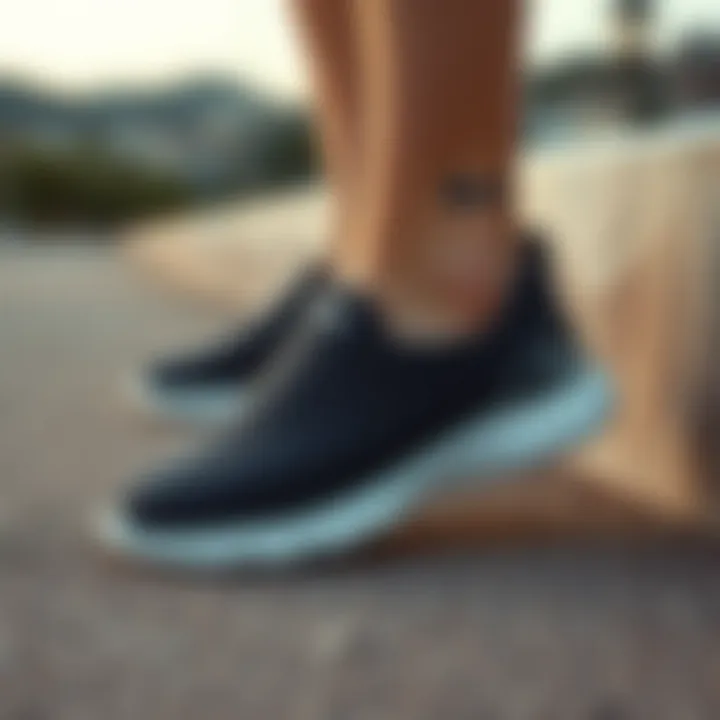 Comfort and aesthetic appeal of Skechers slip-on shoes highlighted