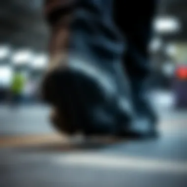 Close-up of the Skechers D'LUX Walker Scrambler sole for enhanced traction