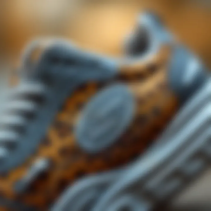 Close-up of the unique design of Skechers leopard model