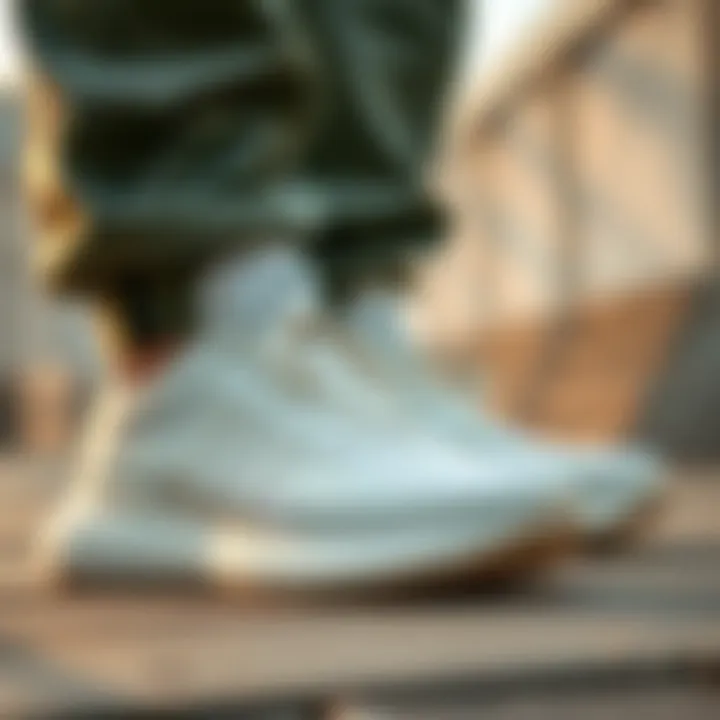 Close-up view highlighting the comfort features of Skye Clean sneakers