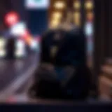 Stylish small backpack showcasing modern design