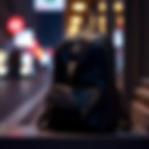 Stylish small backpack showcasing modern design