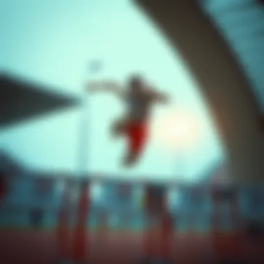 An athlete jumping over a hurdle, illustrating athletic prowess