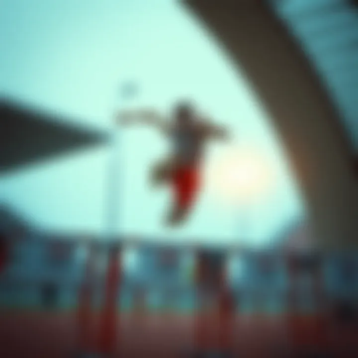 An athlete jumping over a hurdle, illustrating athletic prowess
