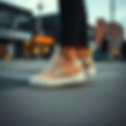 Stylish Superga footwear displayed in an urban setting