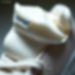 Close-up of Superga cream texture
