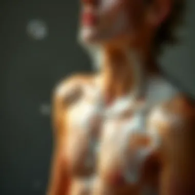 A refreshing scene depicting the cooling effects of sweat on the skin.