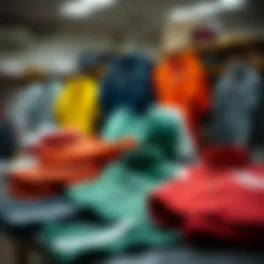 Display of Tracksuit Materials Various materials used in children's tracksuits displayed on a table.