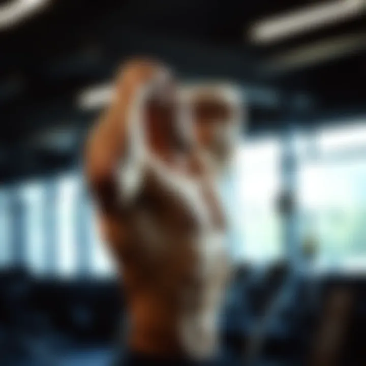 Strengthening the Trapezius Muscle Fitness enthusiast performing a trapezius strengthening exercise in a gym setting.