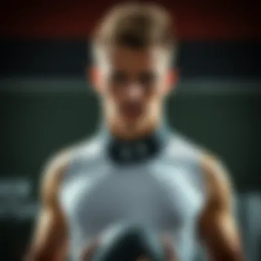 Athlete Training with Under Armour Belt Athlete wearing Under Armour belt during training