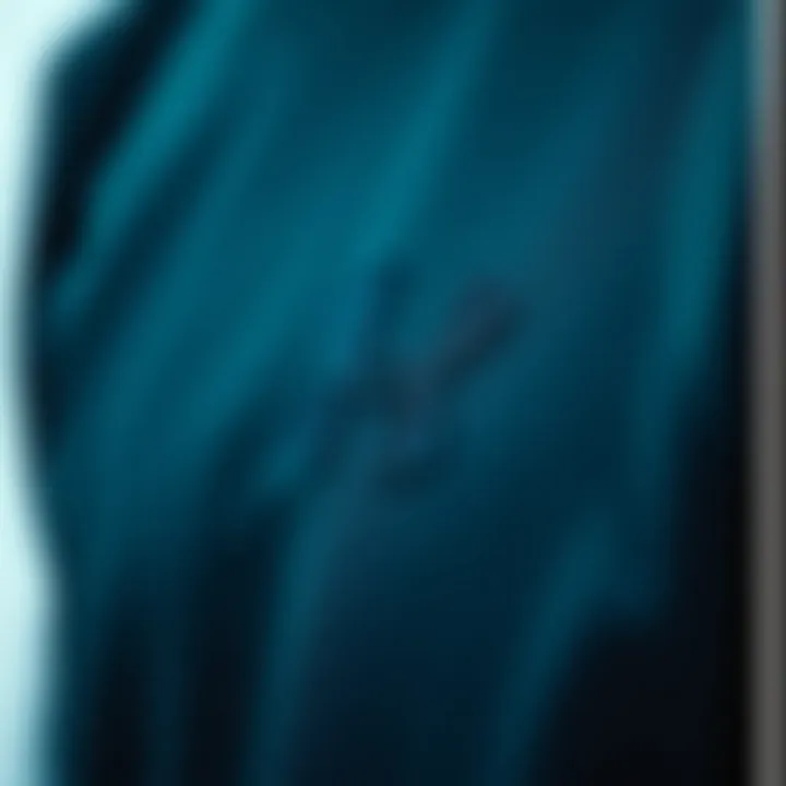 Close-up of Under Armour mont detailing and stitching