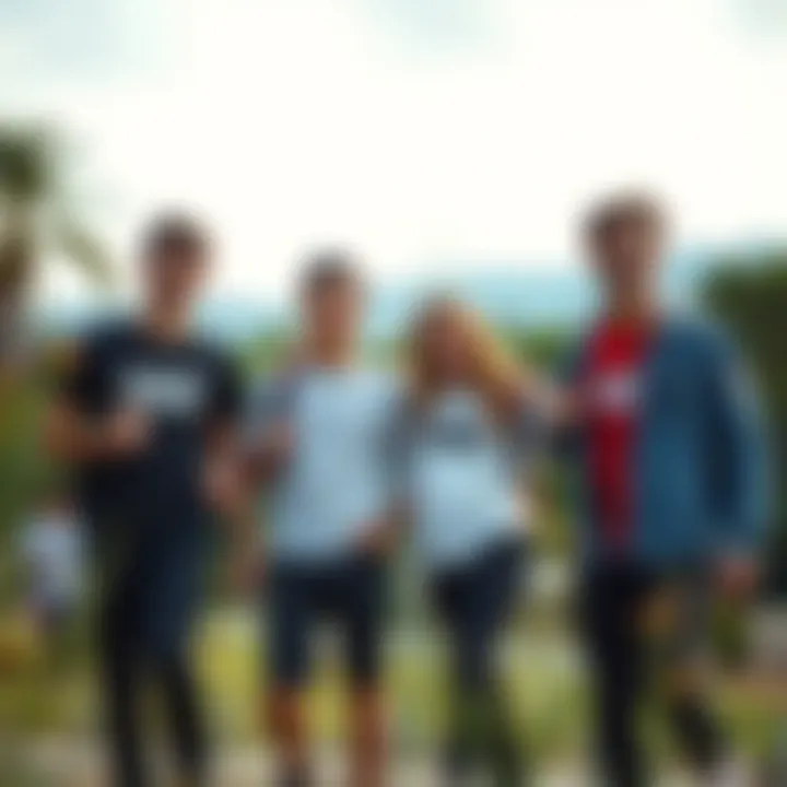 Group of friends enjoying an active lifestyle wearing Vans