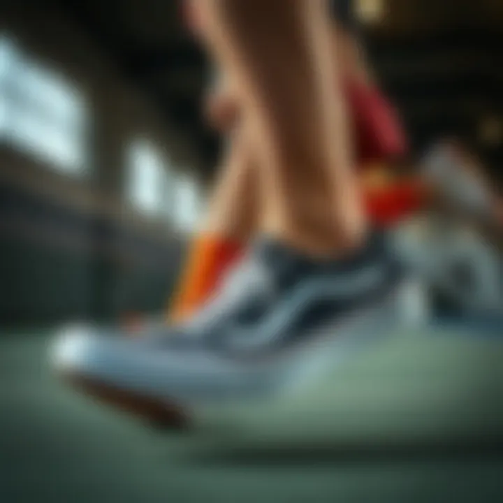 Dynamic athlete showcasing Vans footwear in action