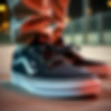 Close-up of Vans shoes highlighting innovative design