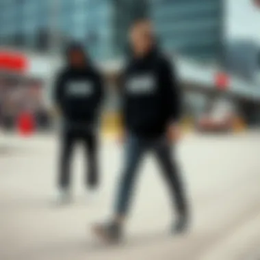 Stylish Vans apparel displayed in an urban setting