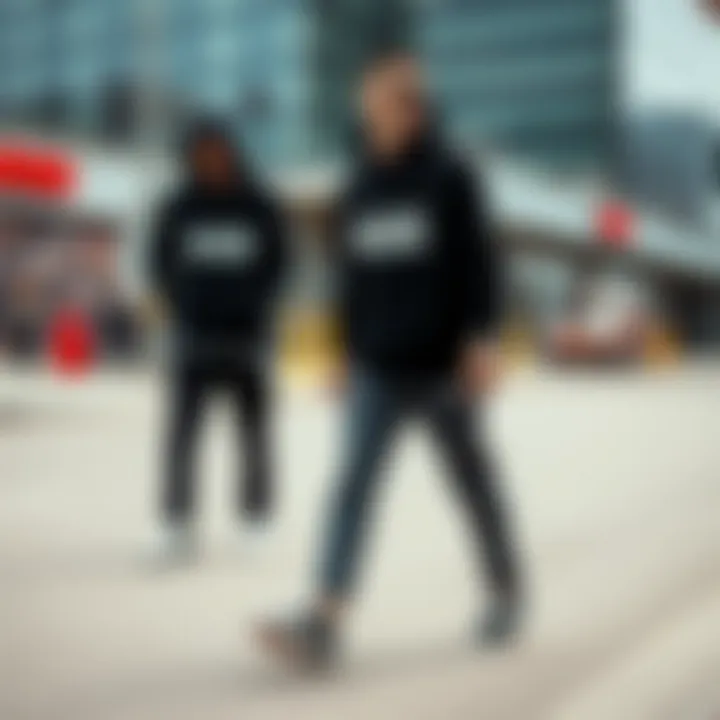 Stylish Vans apparel displayed in an urban setting