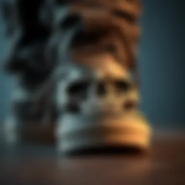 Craftsmanship of Vans Skull Shoes Close-up of Vans skull shoes highlighting craftsmanship