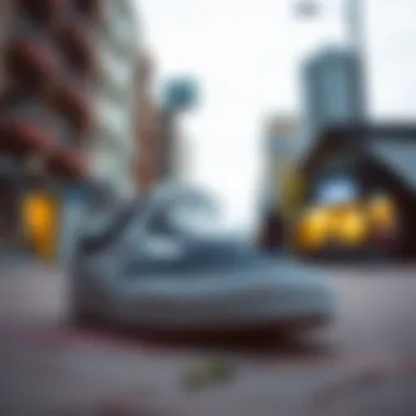 Vans Shoes in Urban Setting Vans shoes in a trendy urban setting