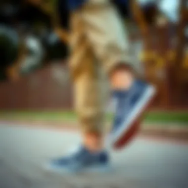 Casual outfit paired with Vans navy shoes