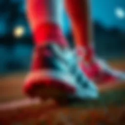 Close-up view of a high-quality sports shoe designed for artificial turf