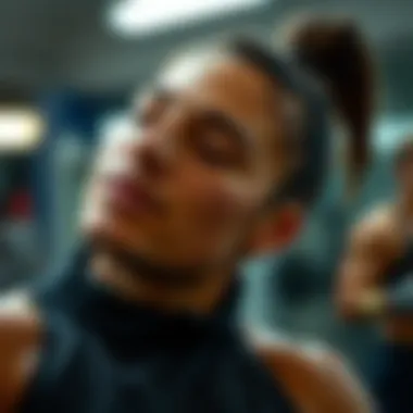 Fitness enthusiasts engaging in facial workouts