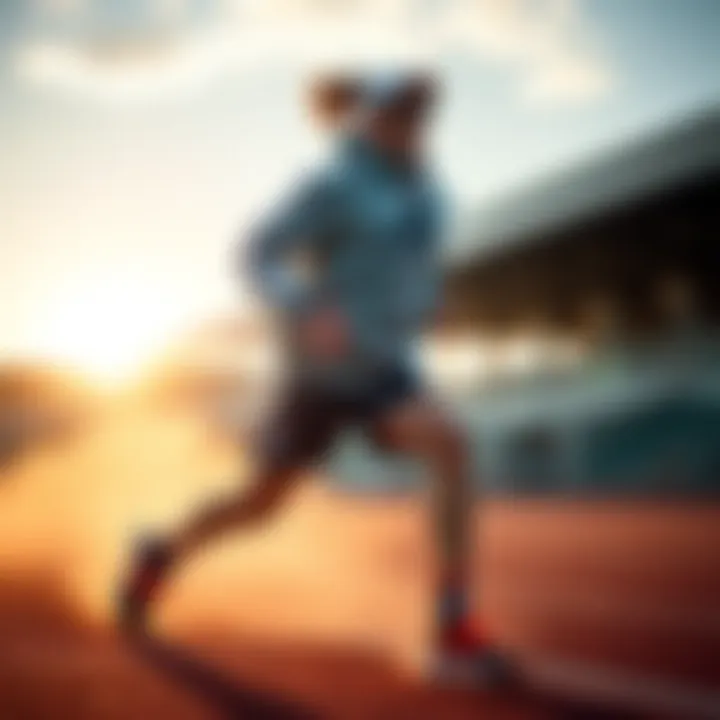 Dynamic Athlete in ZX Adidas Gear Dynamic athlete showcasing ZX Adidas gear in action